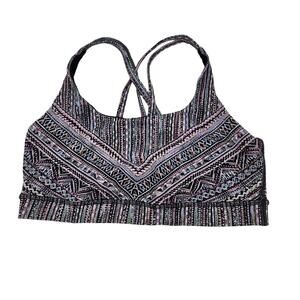 Lululemon Tribal Pace Energy Padded Strappy Training Gym Sports Bra Size 8